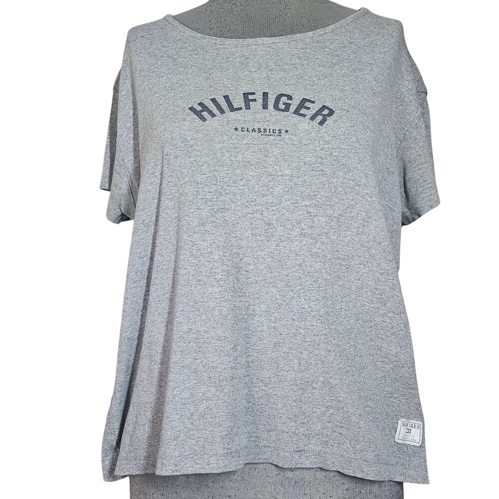 Tommy Hilfiger Gray Cotton Blend  Tee Size XL
